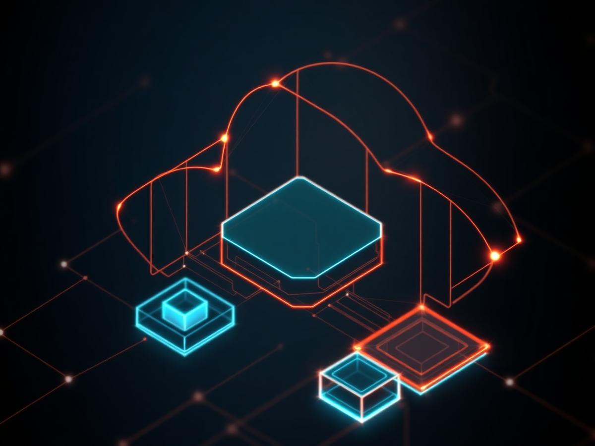 Abstract visualisation of a cloud platform architecture built by Cedrex
